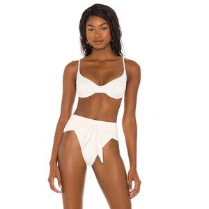 WeWoreWhat Riviera Bikini Bottom in Off White